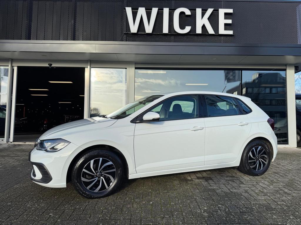 Volkswagen POLO 1.0 TSI Life Business DSG Navigatie APPLE Ca, Auto's, Stof, Gebruikt, 95 pk, Wit