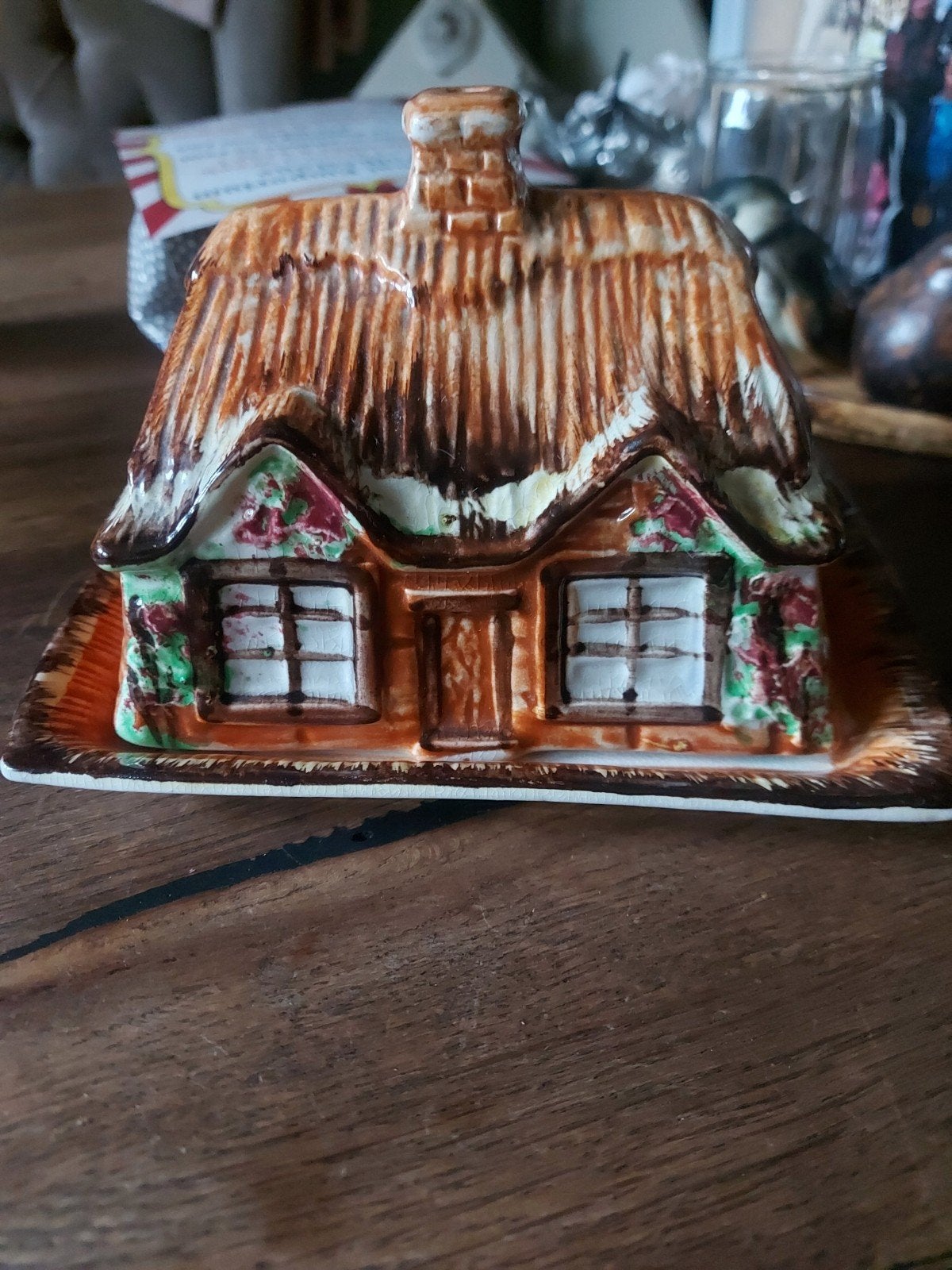 Erg mooie Vintage English Butter Dish Cottage Ware, Ophalen of Verzenden