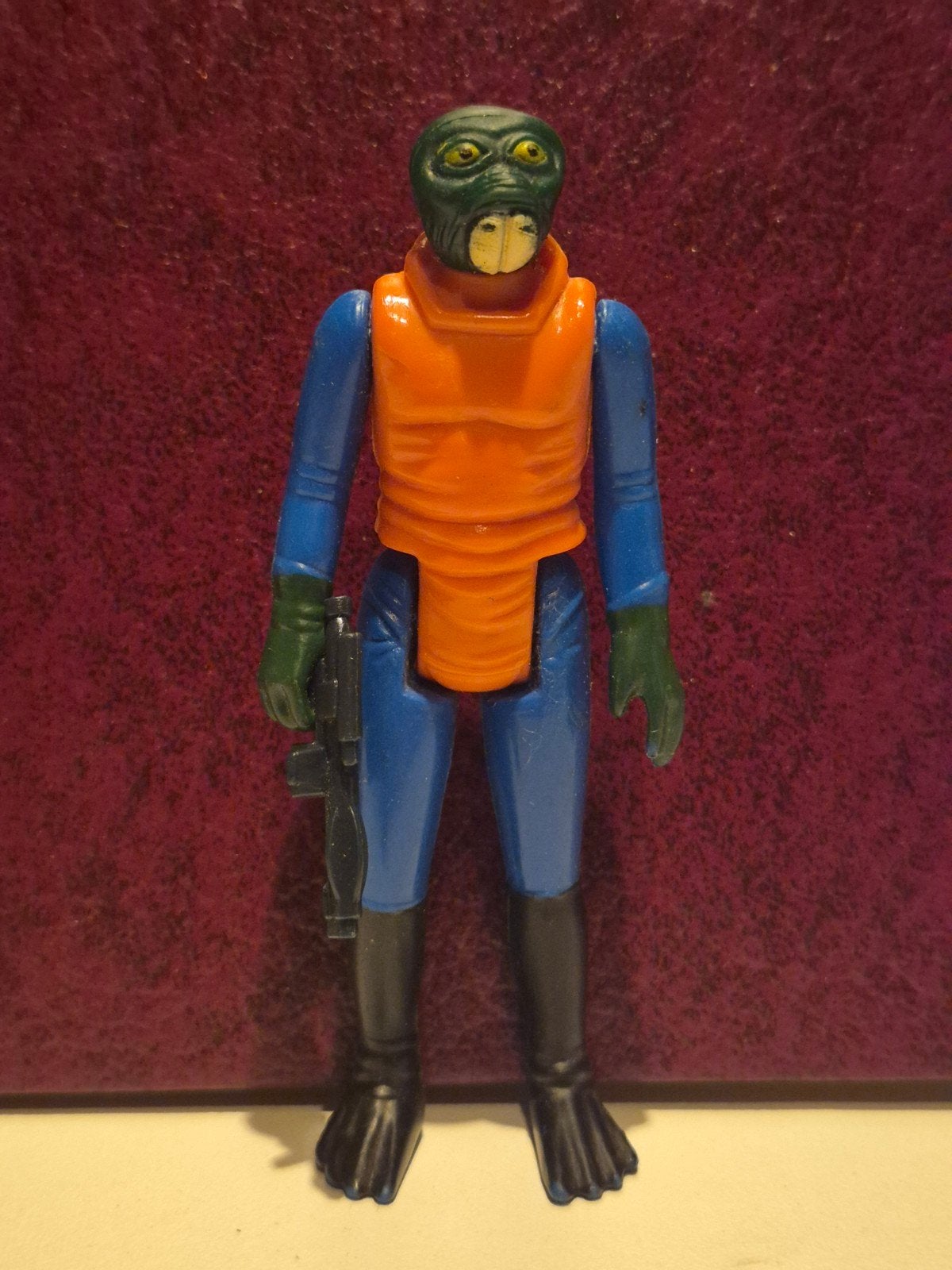 Vintage Star Wars walrus man actiefiguur met origineel wapen, Ophalen of Verzenden, Gebruikt