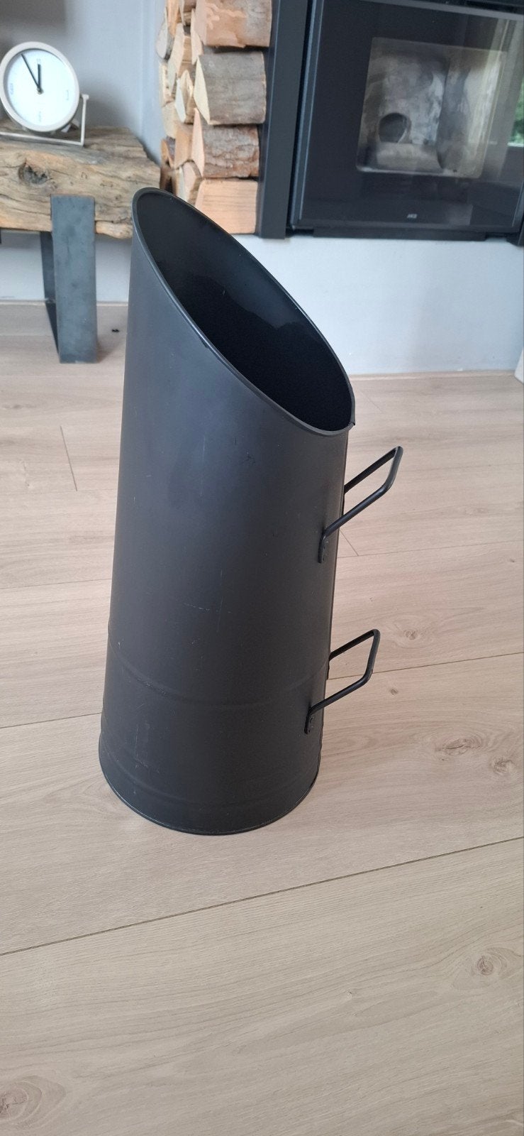 Zwarte kolenkit / Pelletemmer, Ophalen, Gebruikt, Metaal