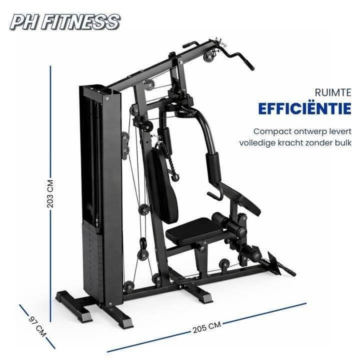 PH Fitness Heavy Duty Gym - Krachtstation 100KG, Sport en Fitness, Support@phfitness.nl, Nieuw, Ophalen of Verzenden, Zurichstraat 20, 6135 LP Sittard, Nederland