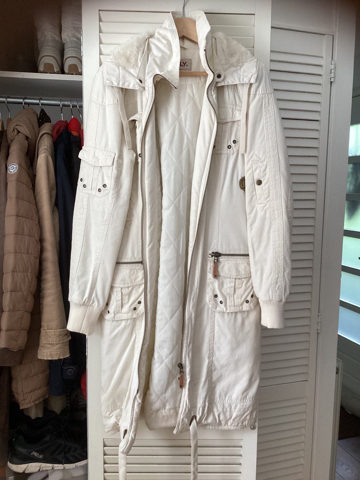 Only dames/meisjes jas mt m/l creme, Kleding | Dames, Jassen | Zomer, Ophalen, Zo goed als nieuw, Maat 38/40 (M), Overige kleuren