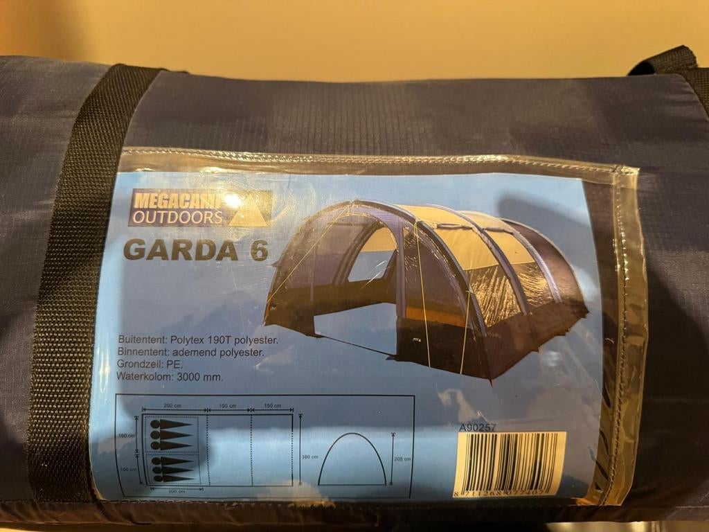 Megacamp Outdoors Garda 6 Tent NIEUW!, Ophalen of Verzenden, Zo goed als nieuw, Tot en met 6