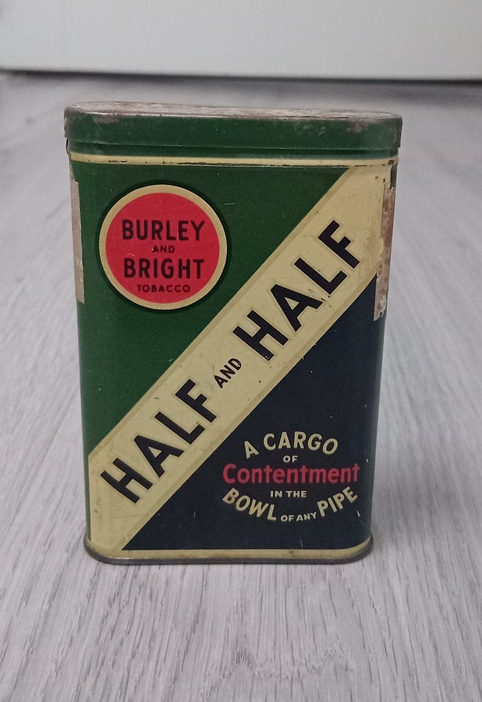 vintage burley en bright half&half tabak zakblik, Verzenden, Overige
