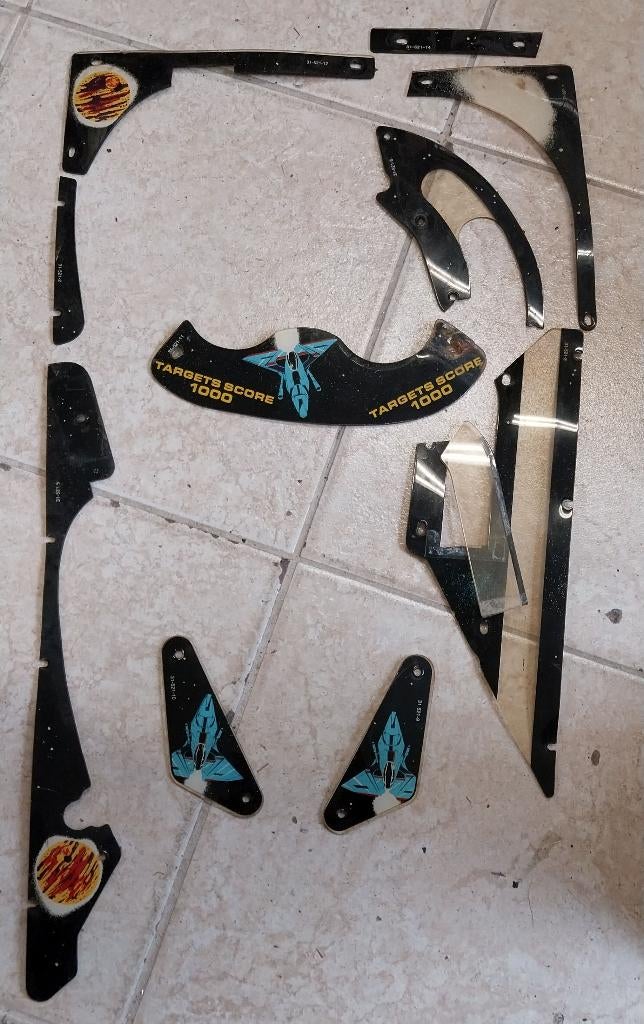 Te koop: Williams Firepower II gebruikte plastics, Verzamelen, Automaten | Flipperkasten, Gebruikt, Elektronisch, Onderdeel of Defecte kast