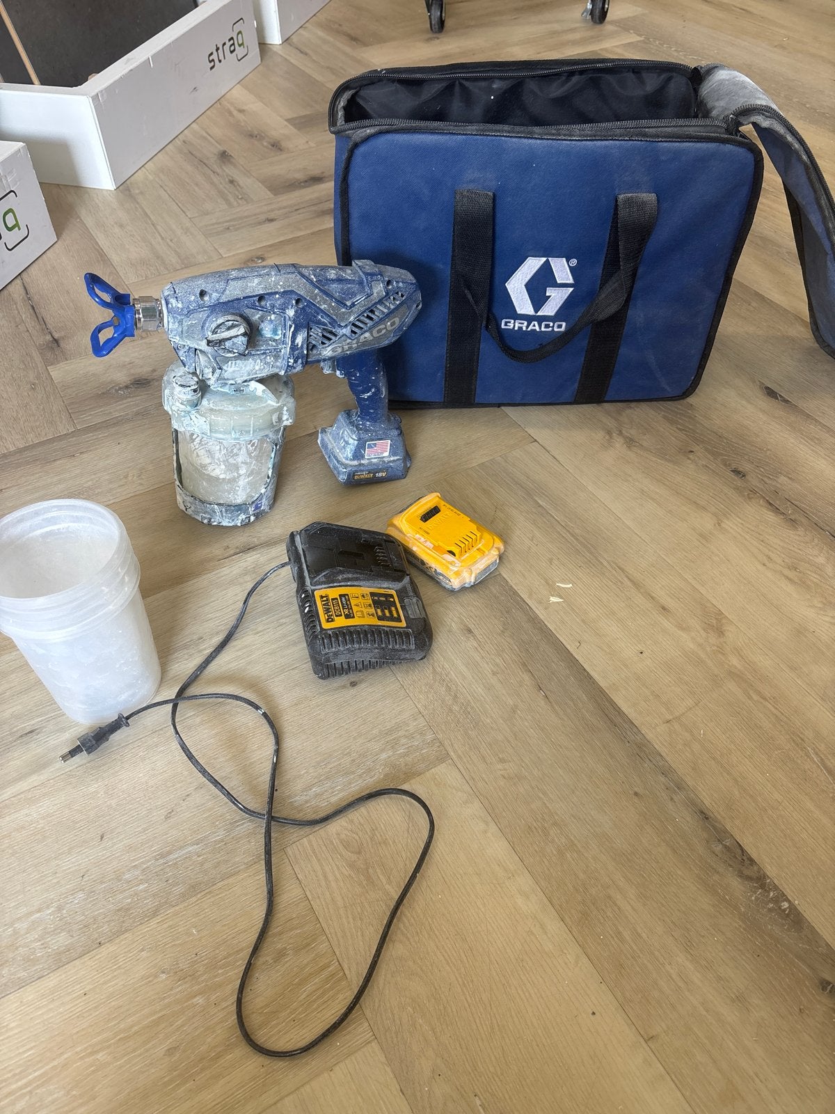 Graco handheld verfspuit met tas en oplader, Ophalen of Verzenden, Gebruikt