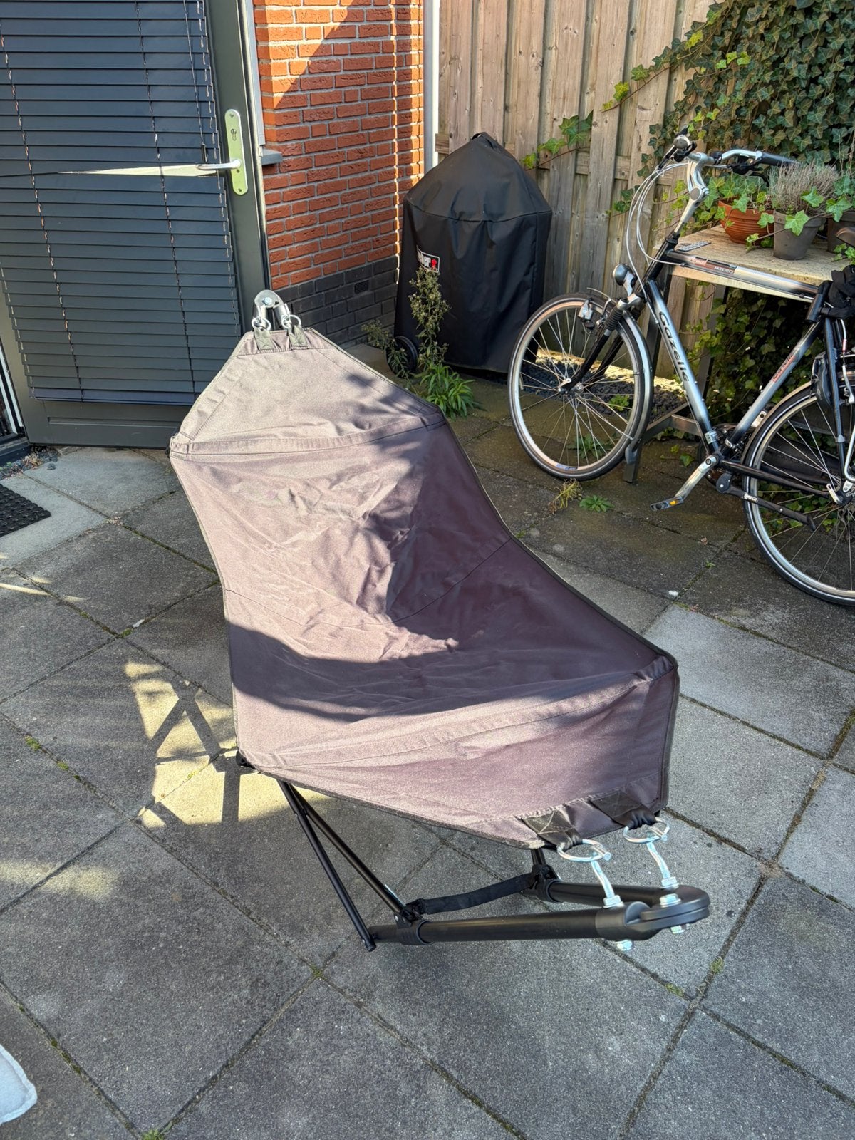 Opvouwbare hangmat voor camping, Tuin en Terras, Ophalen, Zo goed als nieuw