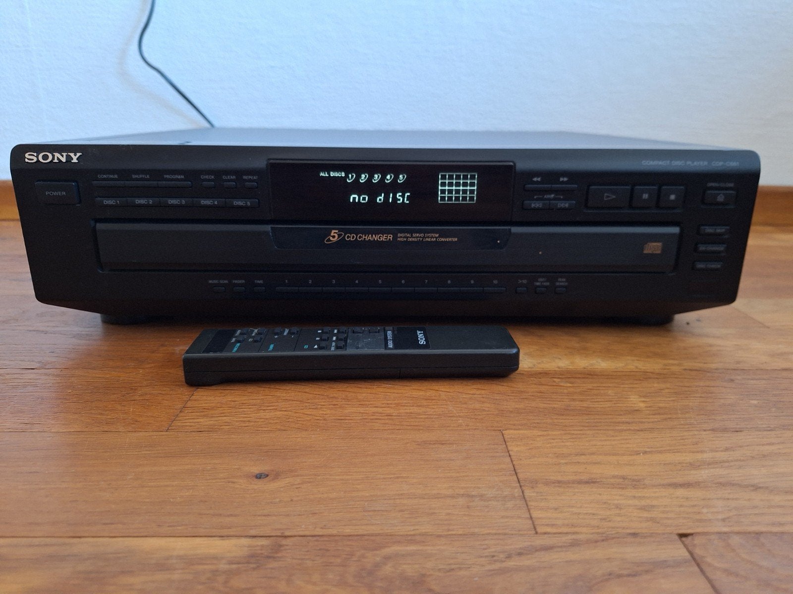 Vintage Sony CDP-C661 CD-speler (5-disc carrousel) met ab, Audio, Tv en Foto, Ophalen of Verzenden, Gebruikt, Sony, Wisselaar