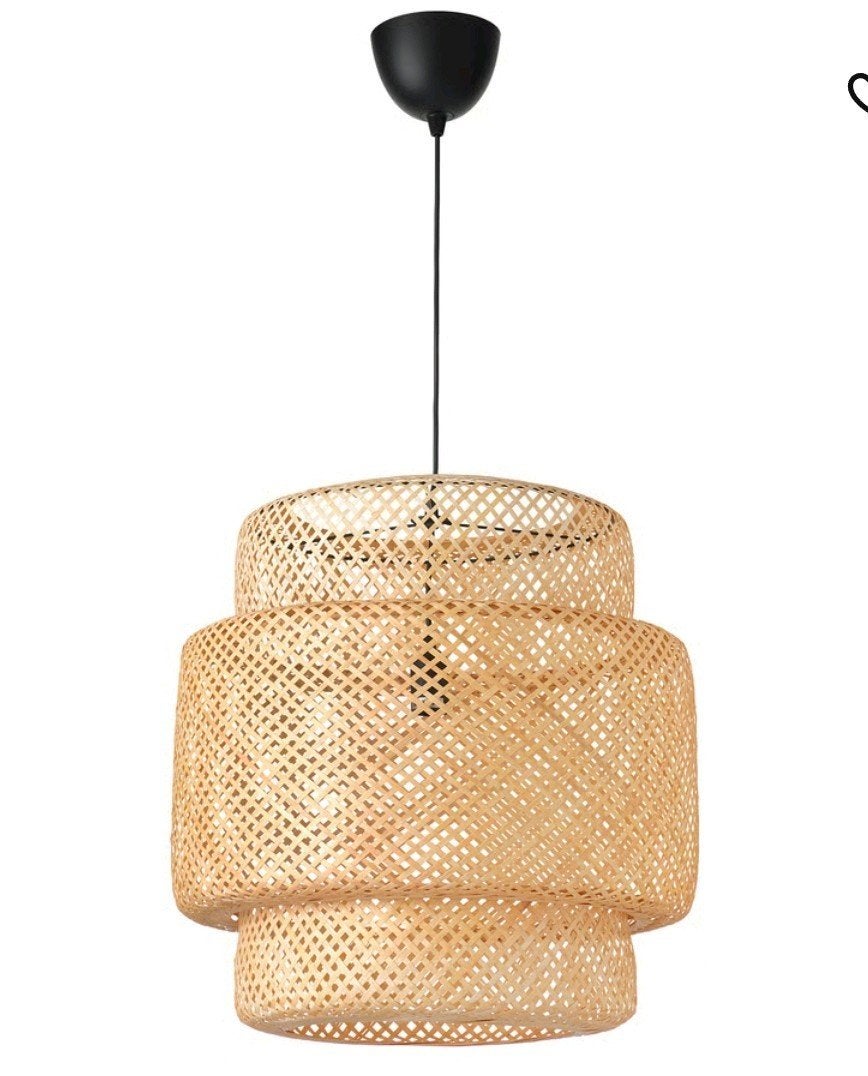 IKEA SINNERLIG Bamboe hanglamp 50 cm., Huis en Inrichting, Lampen | Hanglampen, Ophalen, Zo goed als nieuw, Minder dan 50 cm