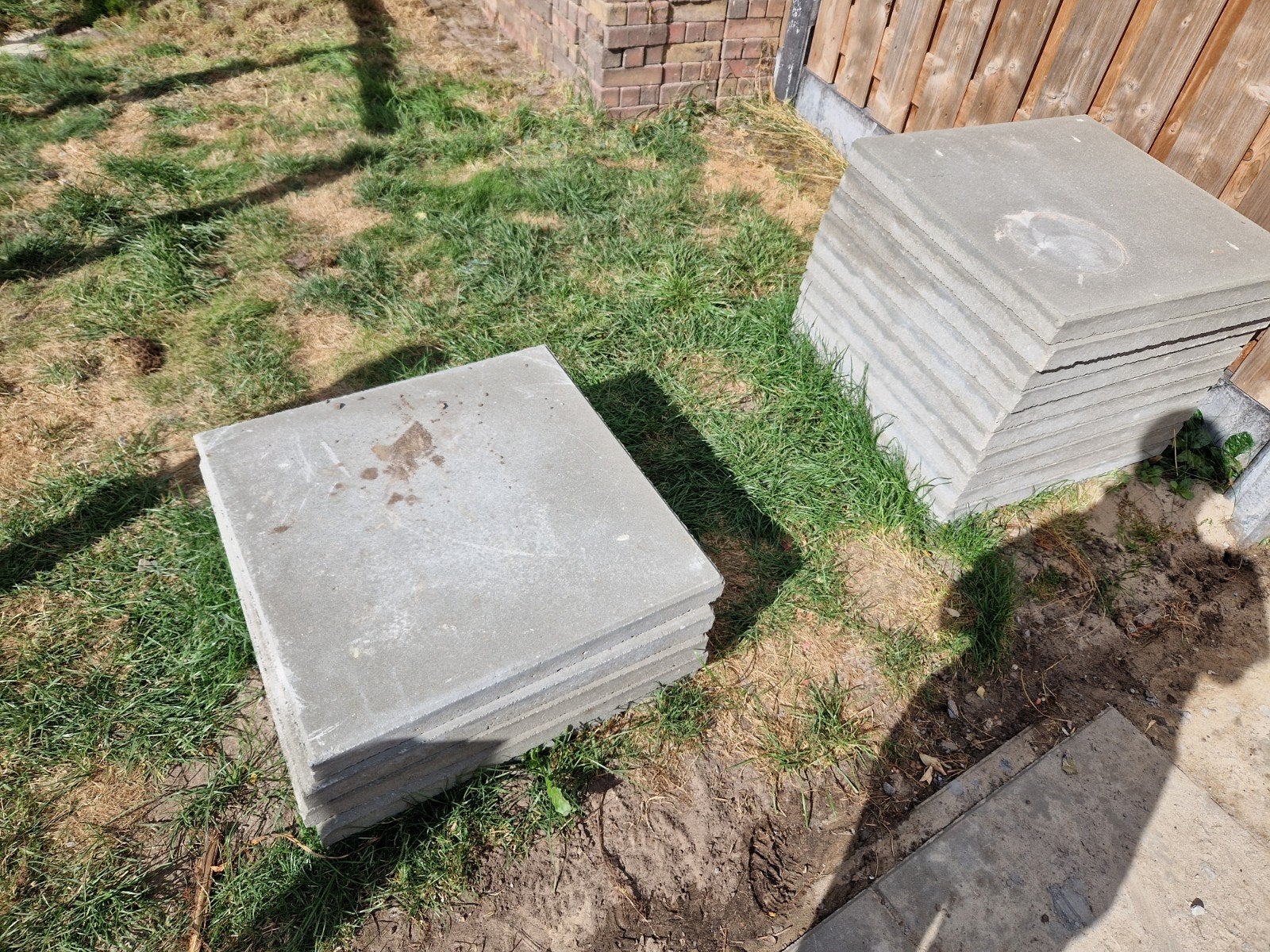 60 x 60 tegels. Ruilen, lees advertentie, Tuin en Terras, Tegels en Klinkers, Ophalen, Nieuw, 5 tot 10 m², Beton