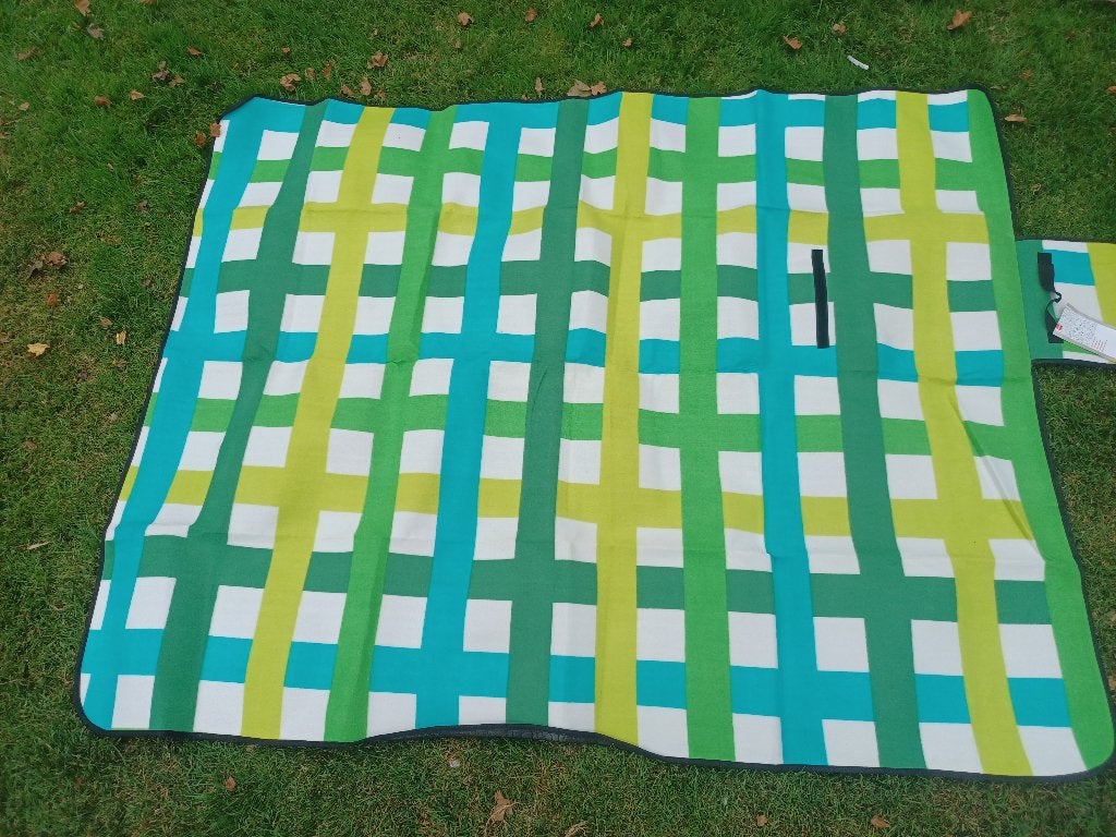 picknick kleed, ruitjes  groen /wit 130x170 cm. is wasbaar, Hobby en Vrije tijd, Picknickmanden, Ophalen of Verzenden, Nieuw, Zonder inhoud