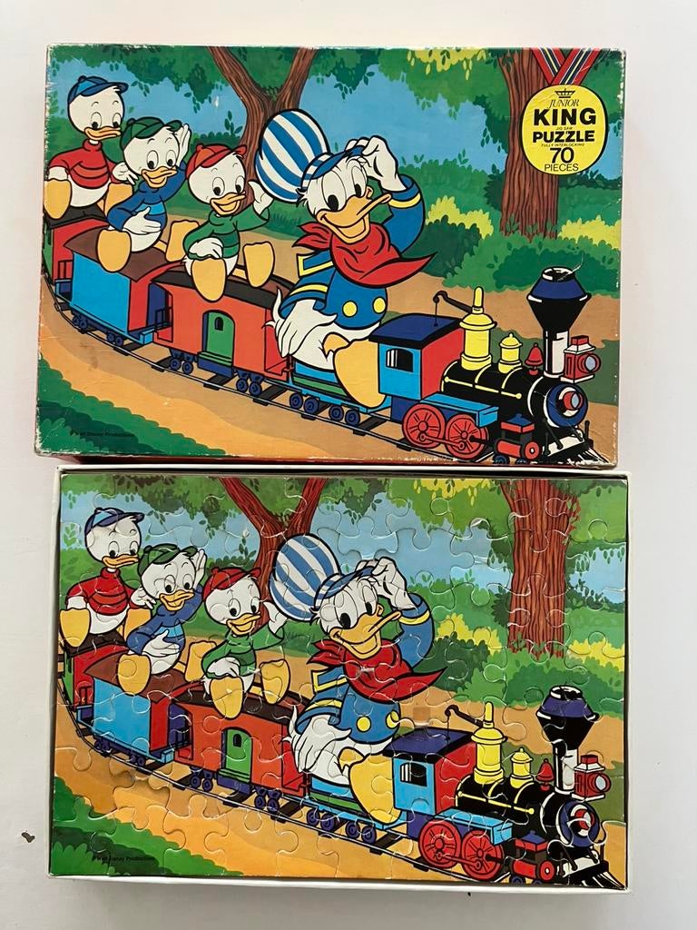 Donald Duck puzzel 70 stukjes, King puzzle, Ophalen of Verzenden, Meer dan 50 stukjes, Zo goed als nieuw, 6 jaar of ouder