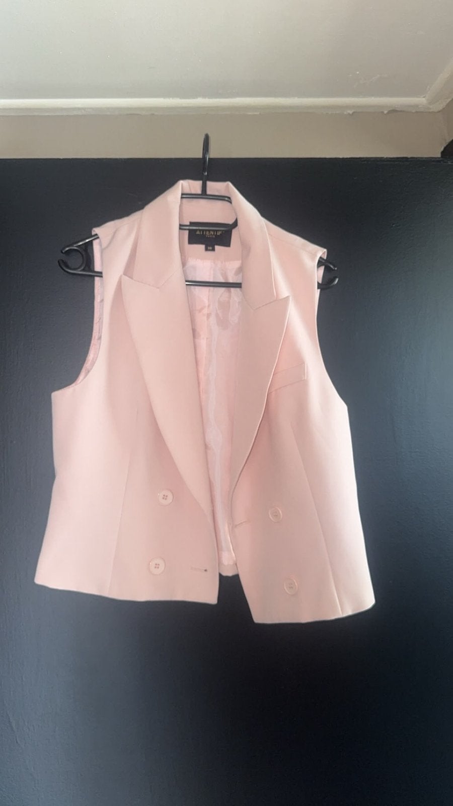 Roze Attentif Paris pak: gilet en pantalon, Maat 38/40 (M), Ophalen of Verzenden, Zo goed als nieuw, Roze