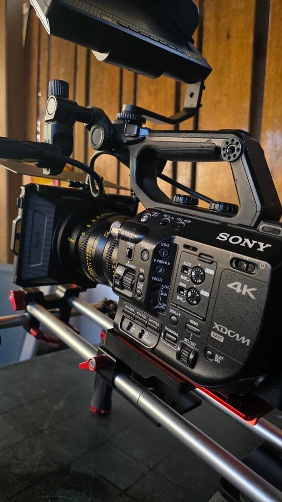 Sony FS5 met shoulderrigg en matte box, Full HD, Overige soorten, Zo goed als nieuw, Sony
