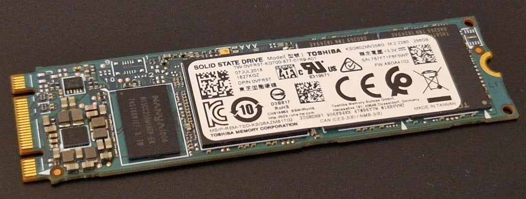 Harddisk TOSHIBA SSD KSG60ZMV256G M.2 256GB, Intern, Toshiba, 256GB, SSD