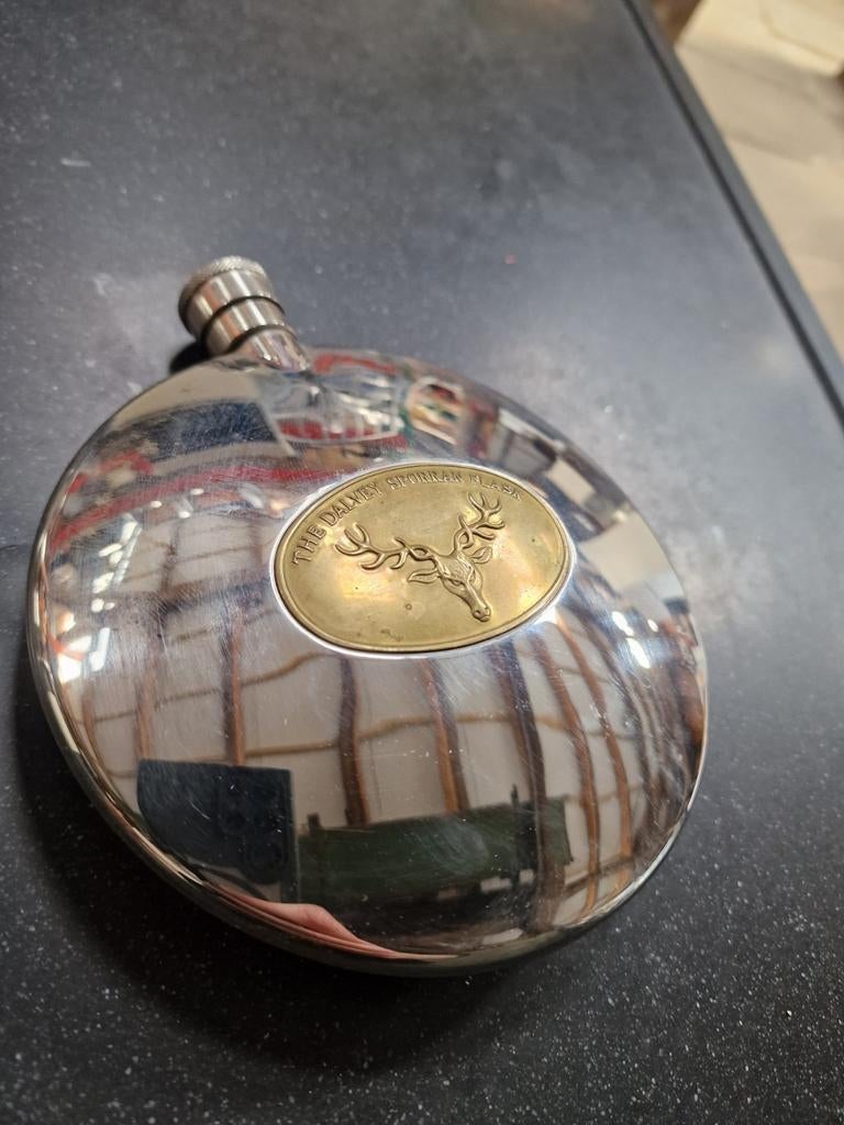 Grants of dalvey sporran flask heupfles Scots whisky, Ophalen, Staal, Overige merken, 1960 of later