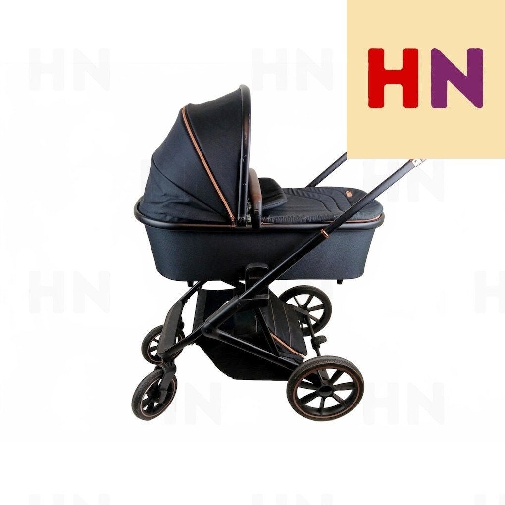 Luxe Qute Q-Sance Kinderwagen 2-in-1 - Black / Rose Gold / C, Overige merken, Info@qute.nl, Ophalen of Verzenden, Zo goed als nieuw