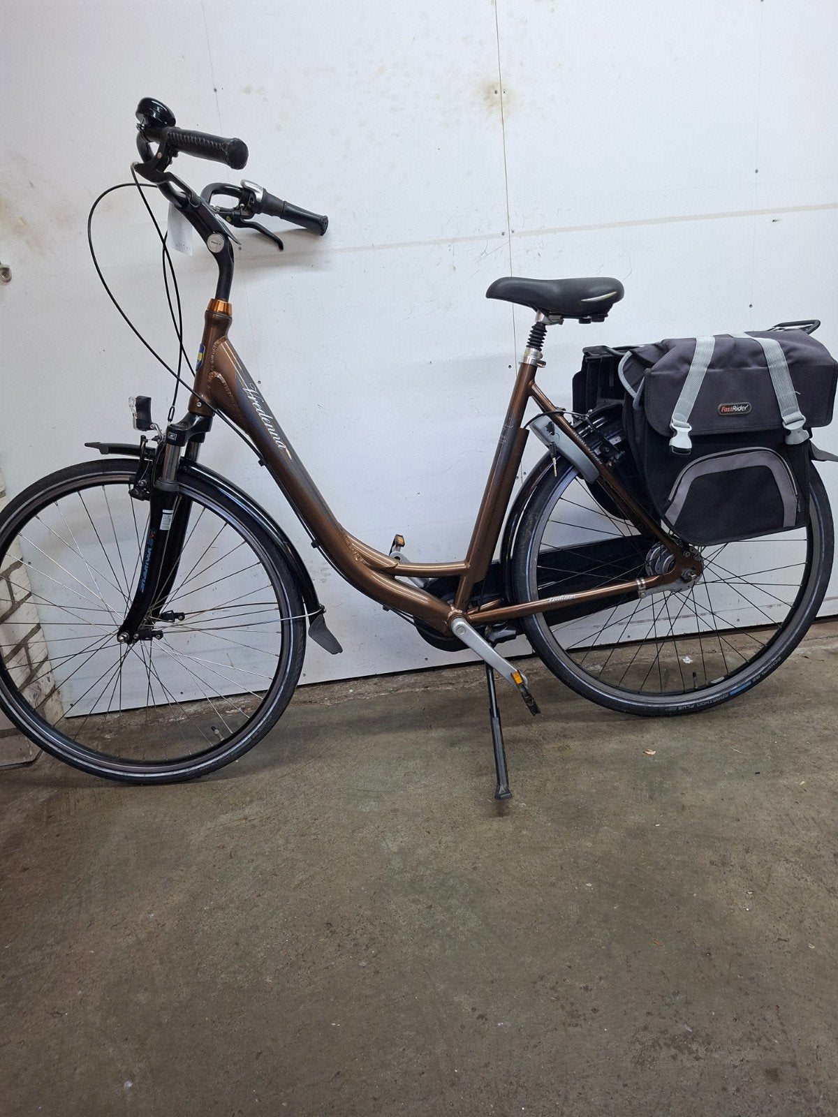 Damesfiets Vredenna 8 versnellingen, 57cm, geveerd, tassen, Overige merken, Gebruikt, Versnellingen, 56 cm of meer