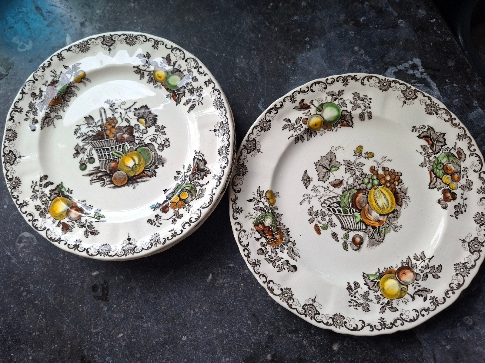 diverse borden fruit basket mason's england, Antiek en Kunst, Ophalen of Verzenden