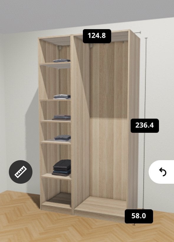 IKEA Pax kledingkast, Ophalen, Gebruikt, 200 cm of meer, Met plank(en)