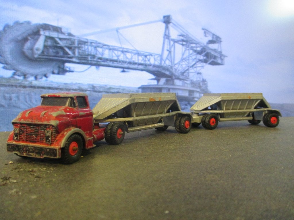 1:67 GMC Fruehauf Hopper Lesney Major Pack 1965-1966, Ophalen of Verzenden, Gebruikt, Auto