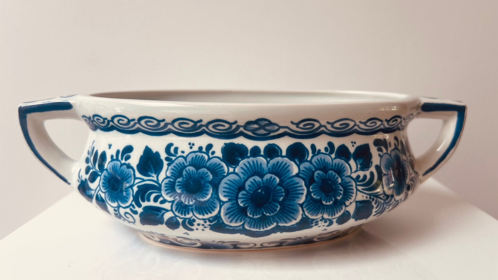 Mooie Delfts Blauwe Jardinière / Bloempot – Oud Delft (1961), Antiek en Kunst, Ophalen