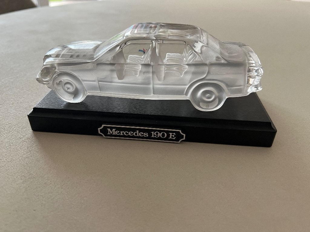 Glazen miniatuur auto’s Mercedes en Dusenberg, Ophalen, Nieuw, Modern, Wit