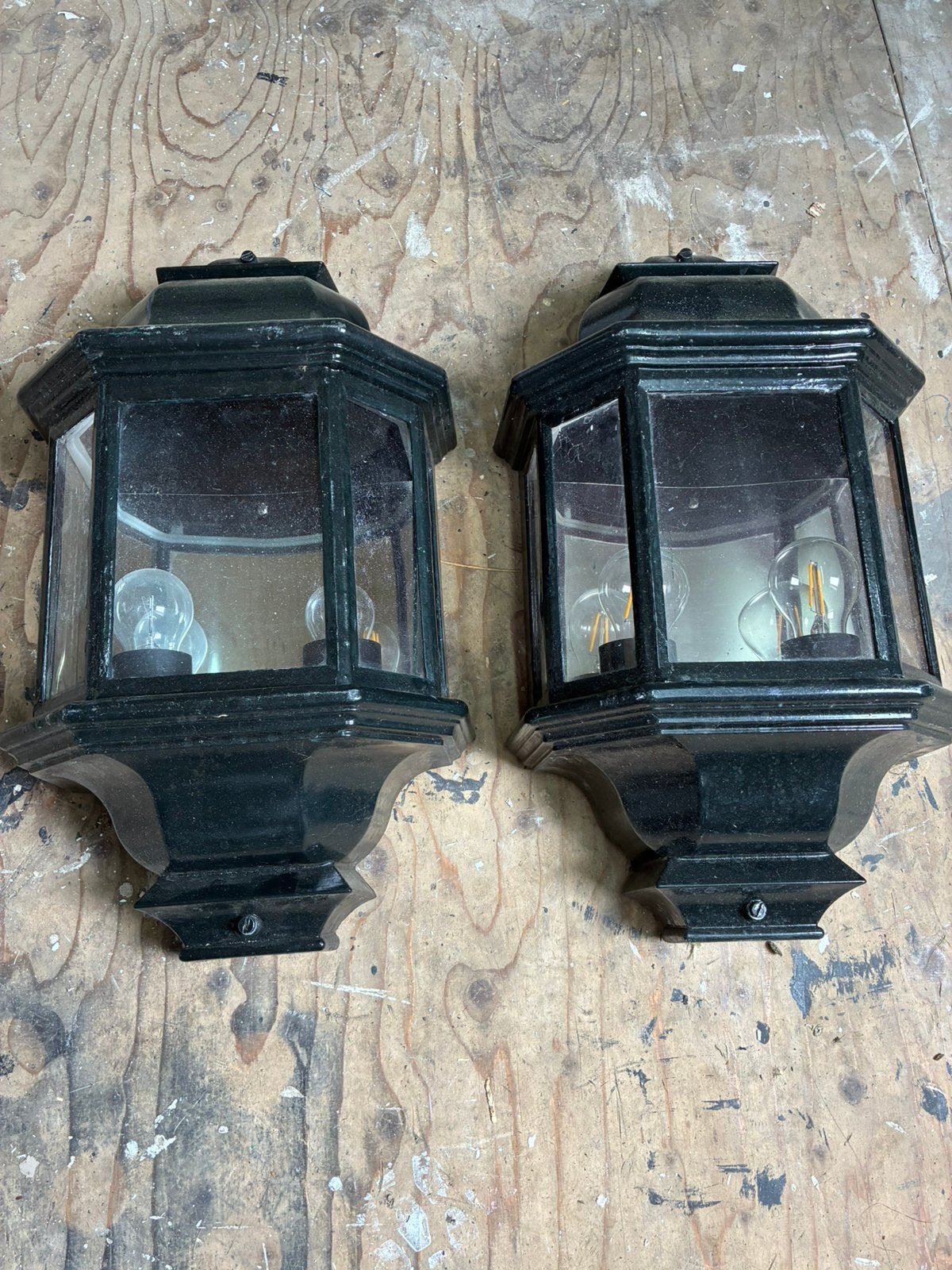 Set van 2 Vintage buitenlampen, Antiek en Kunst, Ophalen