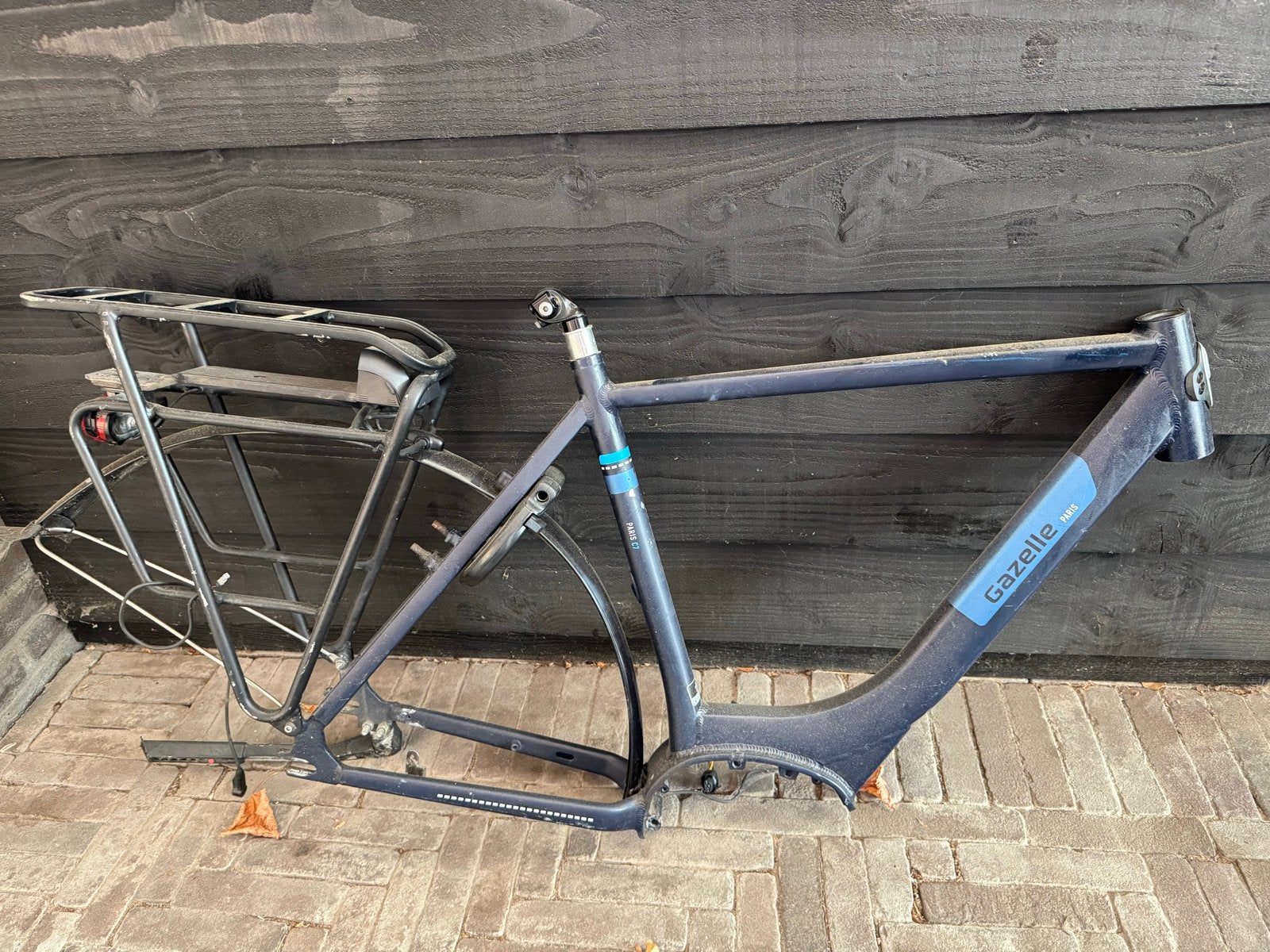 Gazelle Paris heren frame geschikt voor Bosch middenmotor, Fietsen en Brommers, Fietsonderdelen, Frame, Gebruikt, Aluminium, Ophalen