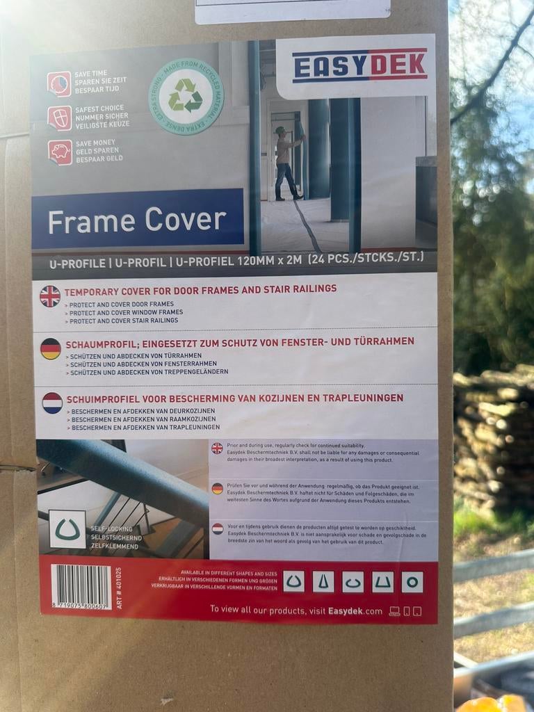 Easydek framecover u profiel,200cm/12cm 24stuks in doos, Overige materialen, Nieuw, Minder dan 5 m², Ophalen