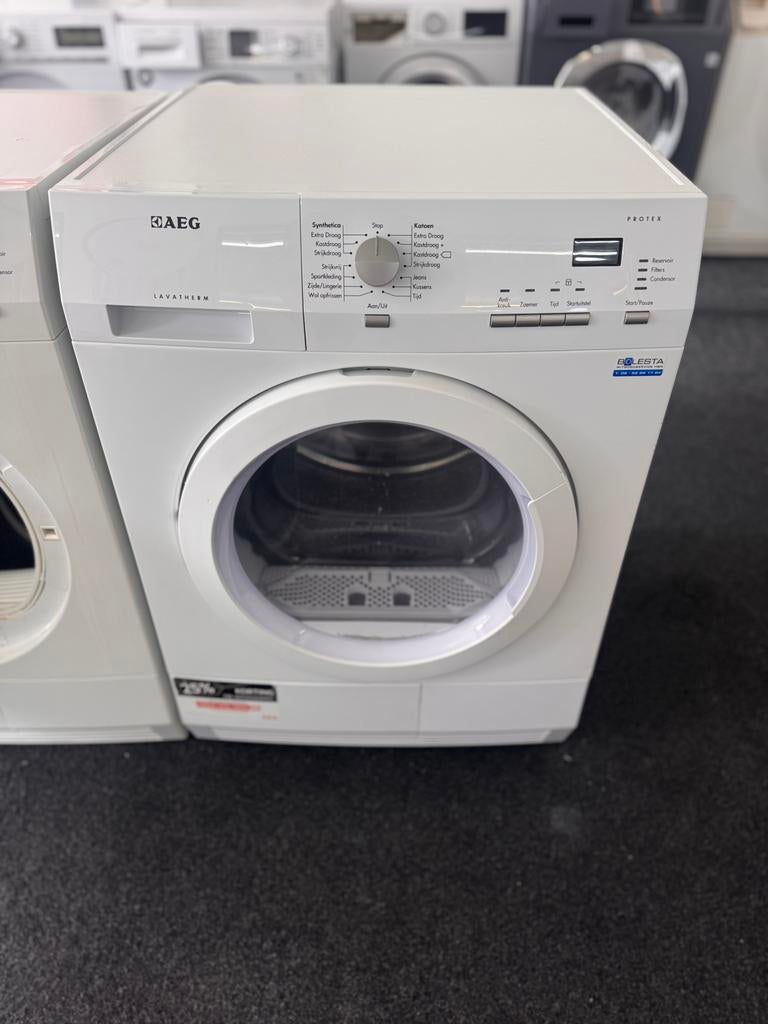 AEG WARMTEPOMPDROGER 8 KG met 1 jaar garantie, Witgoed en Apparatuur, Wasdrogers, Refurbished, Overige typen, Voorlader, 6 tot 8 kg