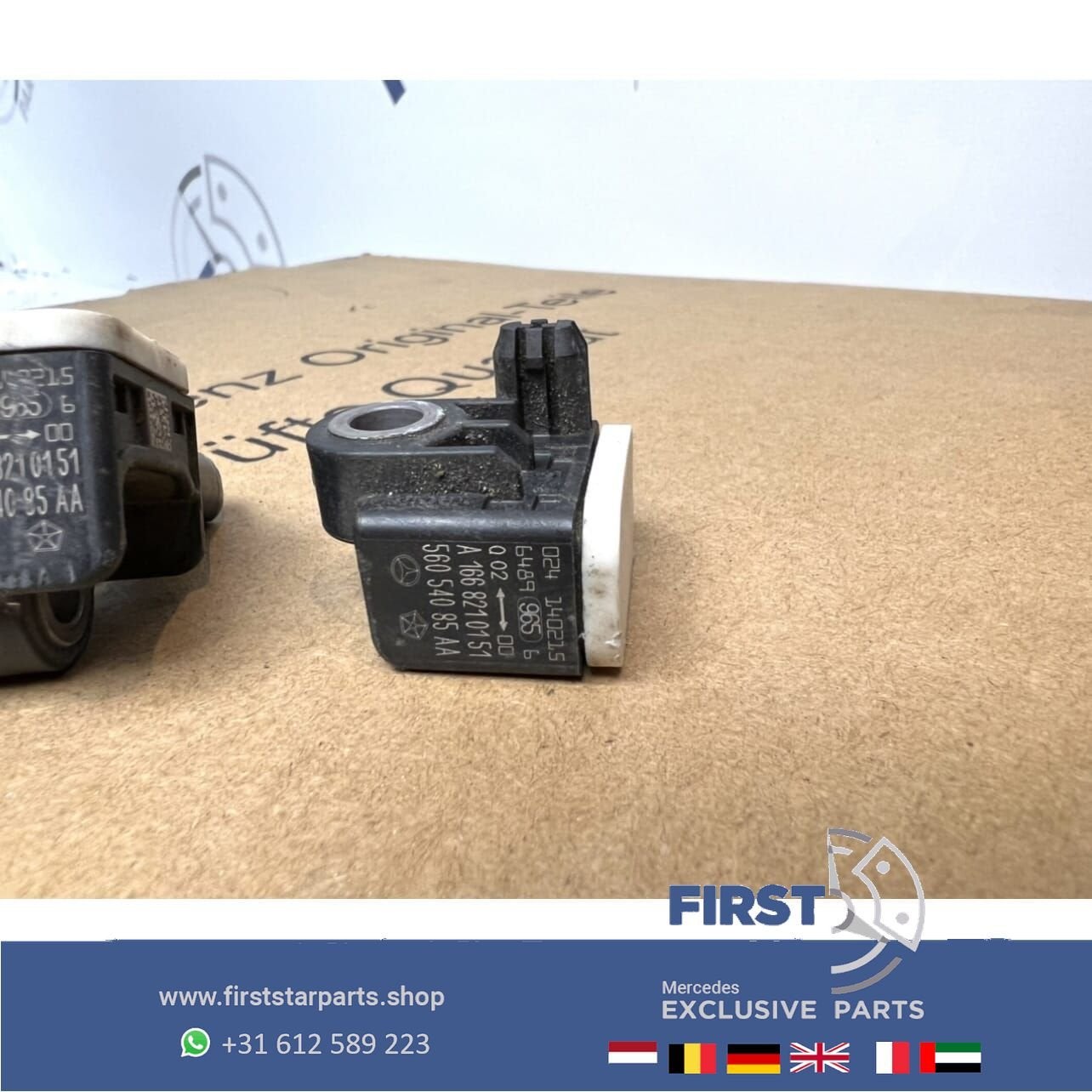 A1668210151 AIRBAG CRASH SENSOREN SET Mercedes W176 A W246 B, Gebruikt, -, Ophalen of Verzenden, -
