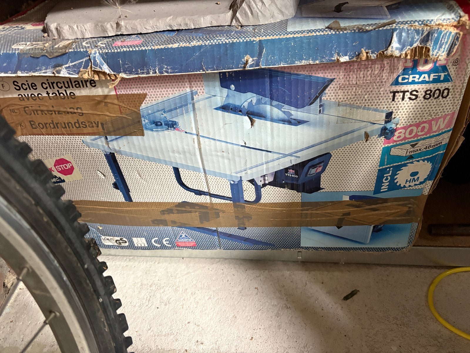 Craft TTS 800 Tafelmodel Zaagtafel - 800W Cirkelzaag, Ophalen, Gebruikt, Cirkelzaag, 600 tot 1200 watt