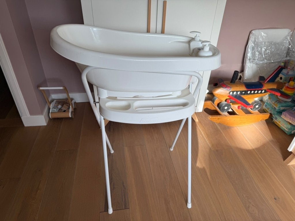 Bebe-Jou babybadje inclusief standaard, Ophalen, Zo goed als nieuw, Badje, Bébé-jou