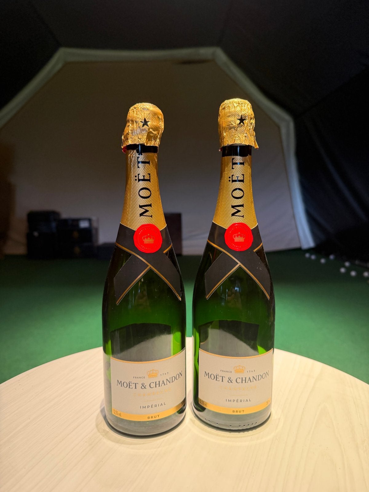 Lege Moët & Chandon Champagneflessen (2 stuks), Ophalen of Verzenden, Gebruikt