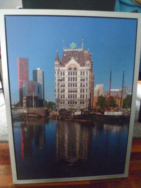Westmeijer building fotoschilderij te koop, Ophalen, Zo goed als nieuw, Schilderij, 75 cm of meer