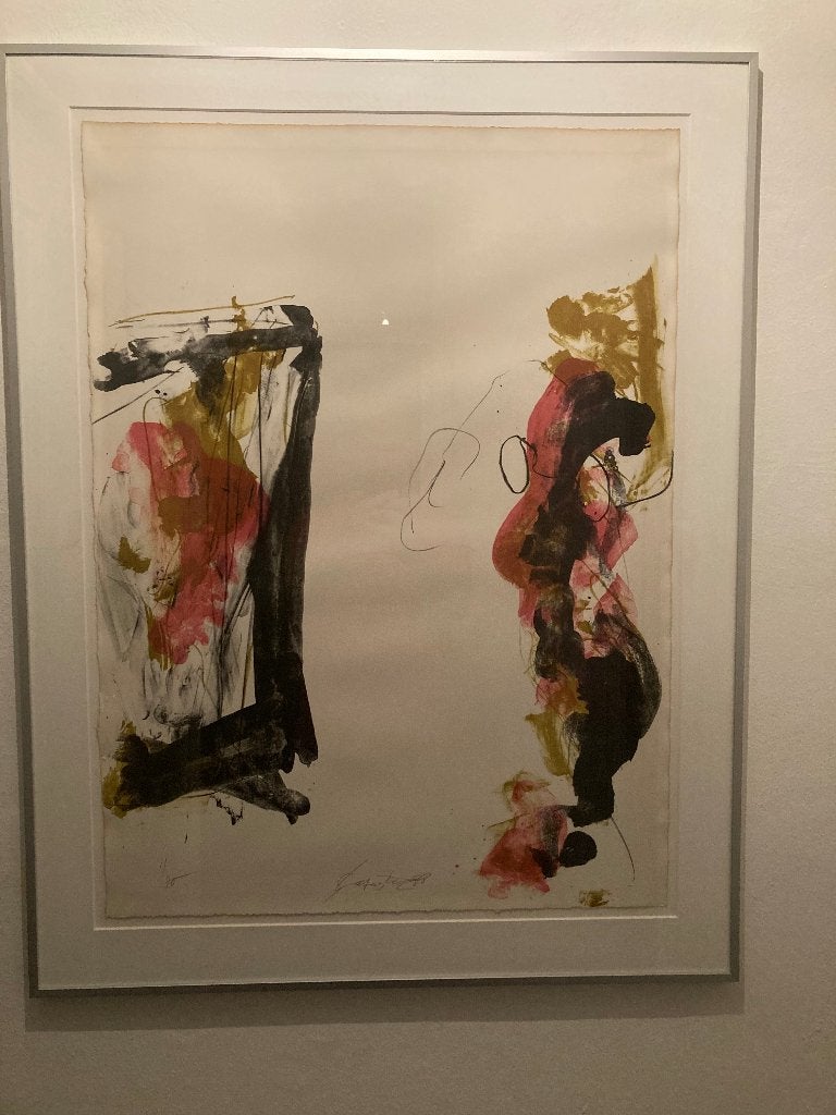Ger Lataster - Deux Personages - litho uit 1988, Genummerd, Lithografie, Abstract, Ophalen