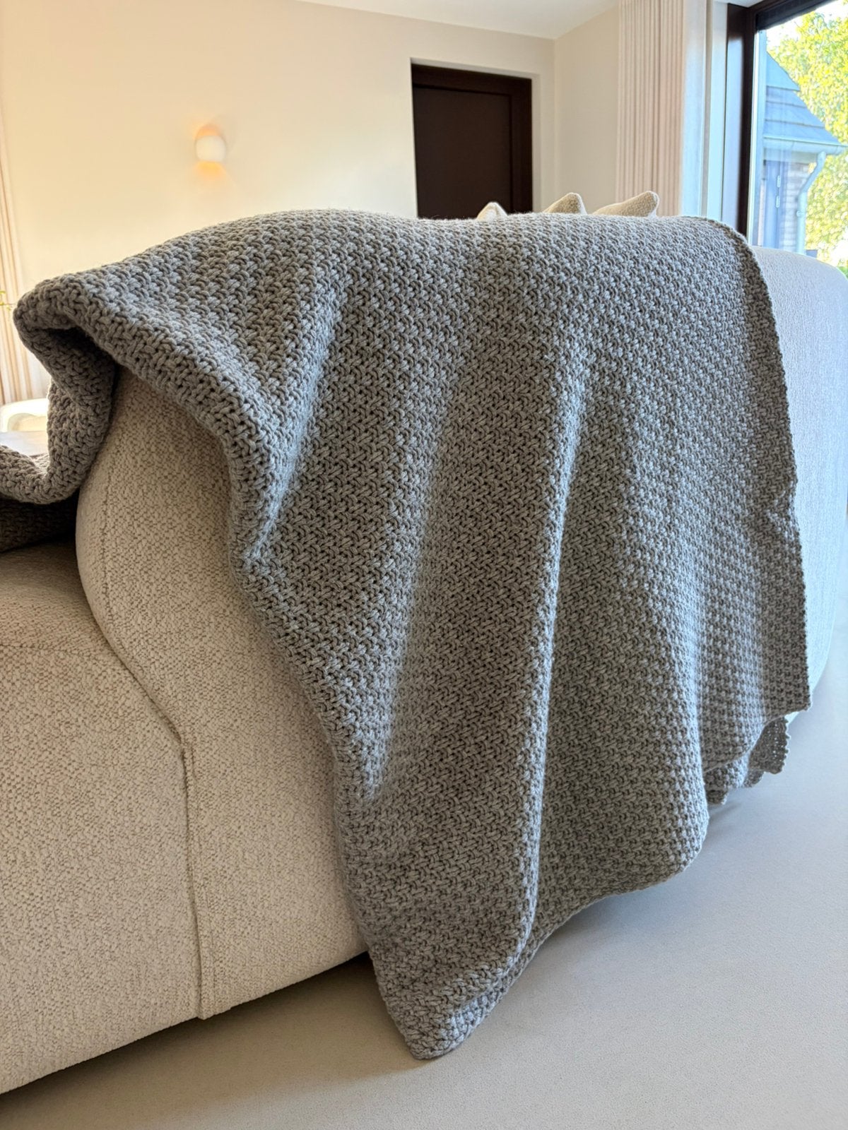 House in Style sprei | grijs | wol | 130 x 270 cm, Huis en Inrichting, Ophalen of Verzenden, Zo goed als nieuw