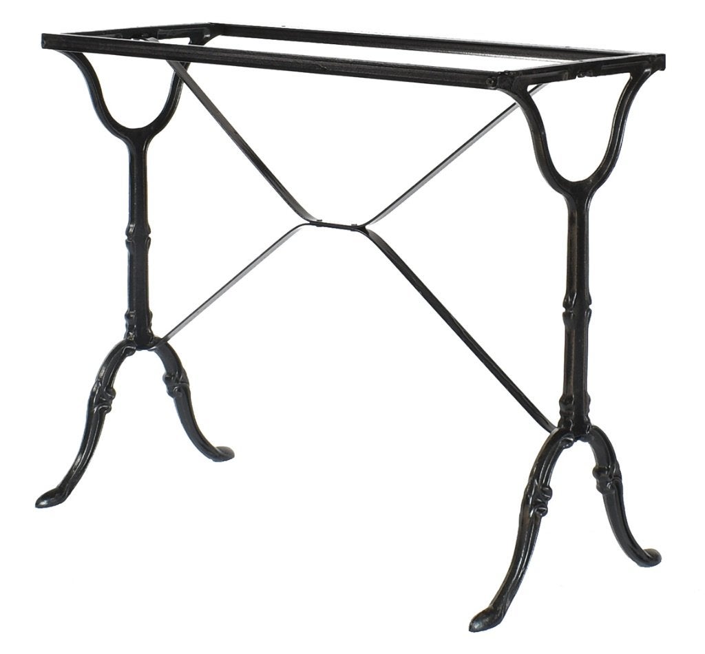 Marmeren tafel rechthoek 100 x 60 cm met gietijzer onderstel, Ophalen of Verzenden, Nieuw