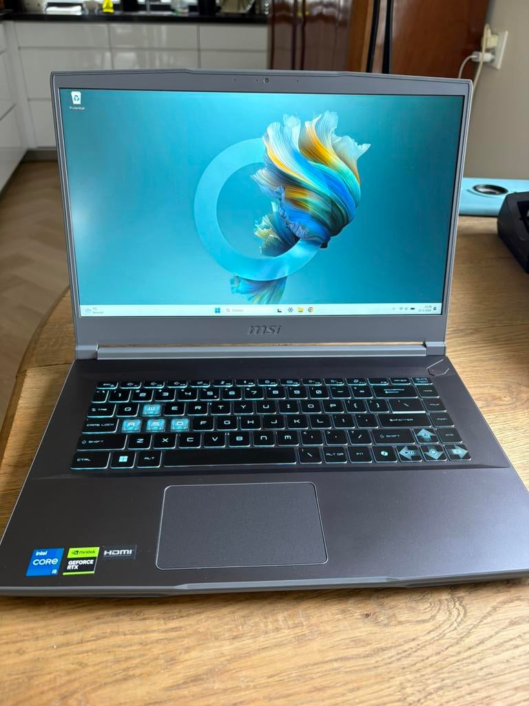MSI Thin 15 Gaming Laptop RTX 3050 16GB RAM, Computers en Software, Windows Laptops, Ophalen of Verzenden, Zo goed als nieuw, 15 inch