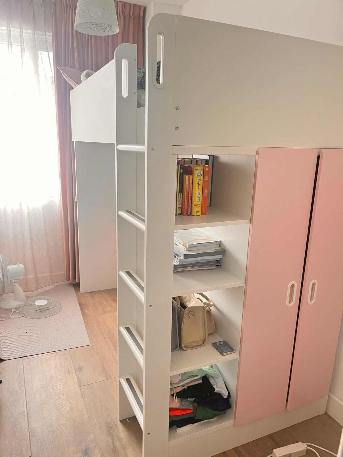 IKEA SMÅSTAD Hoogslaper met bureau en kledingkast, Eenpersoons, Ophalen of Verzenden, Zo goed als nieuw, 200 cm