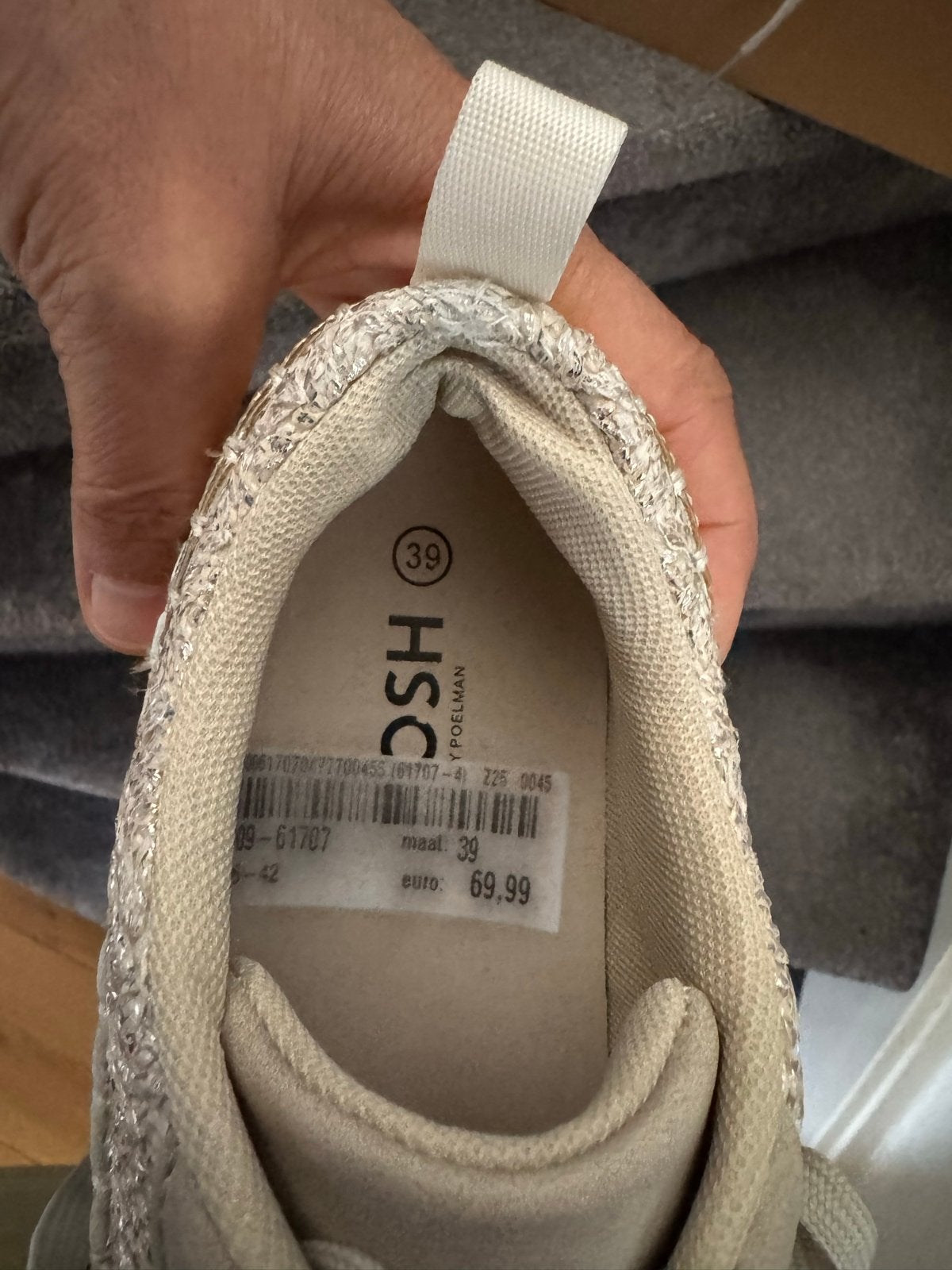 Posh by Poelman Sneakers Maat 39 -, Ophalen of Verzenden, Gedragen, Beige, Sneakers of Gympen