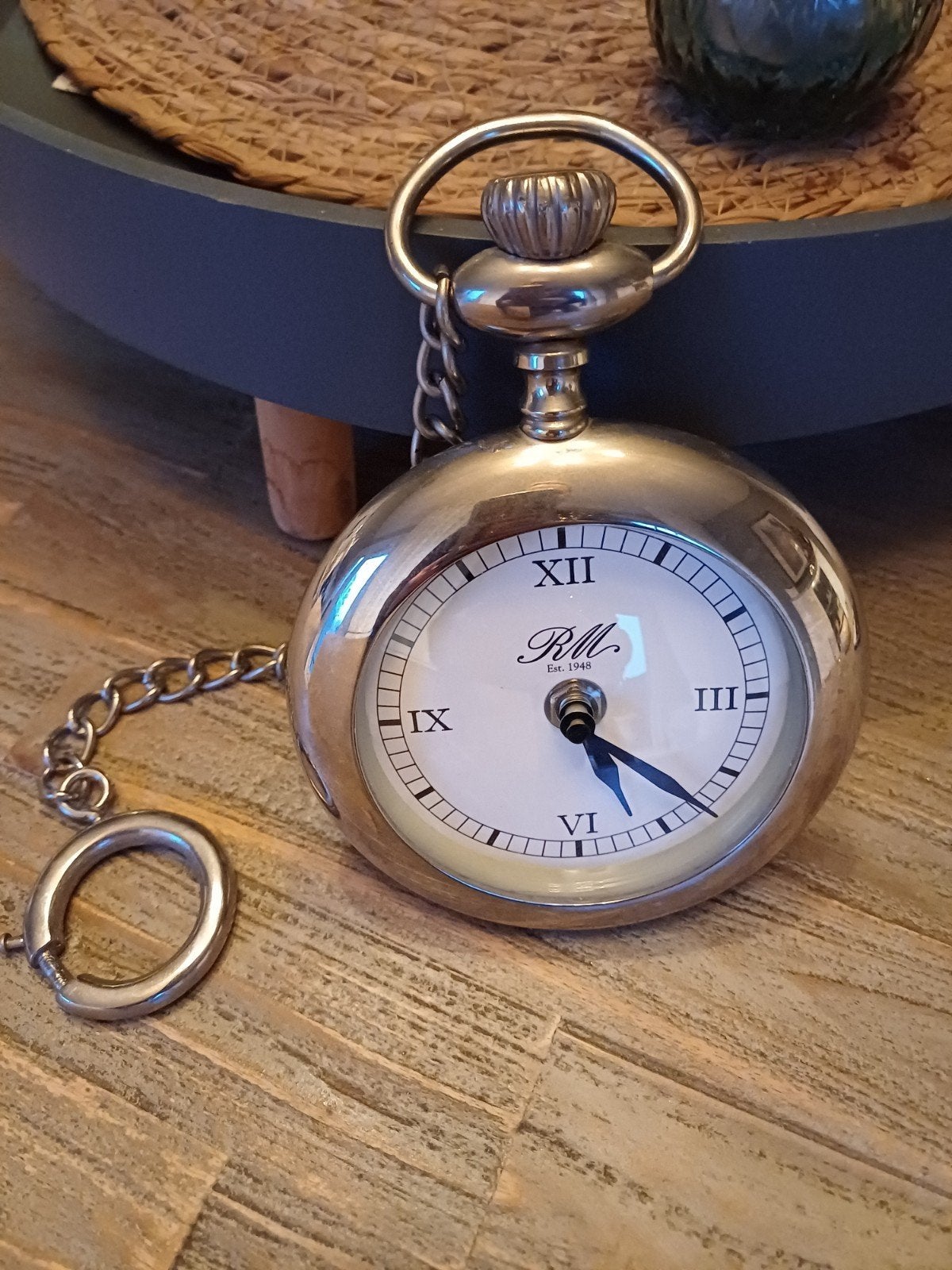 Riviera maison klok model pocket watch, Ophalen, Zo goed als nieuw, Analoog, Wandklok