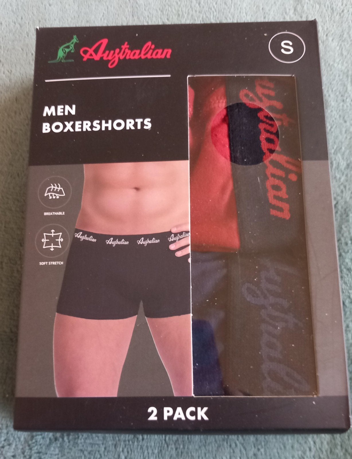 NIEUW Australian boxershorts 2-pack Donkerblauw & Roestbruin, Kleding | Heren, Ondergoed, Ophalen of Verzenden, Blauw, Australian
