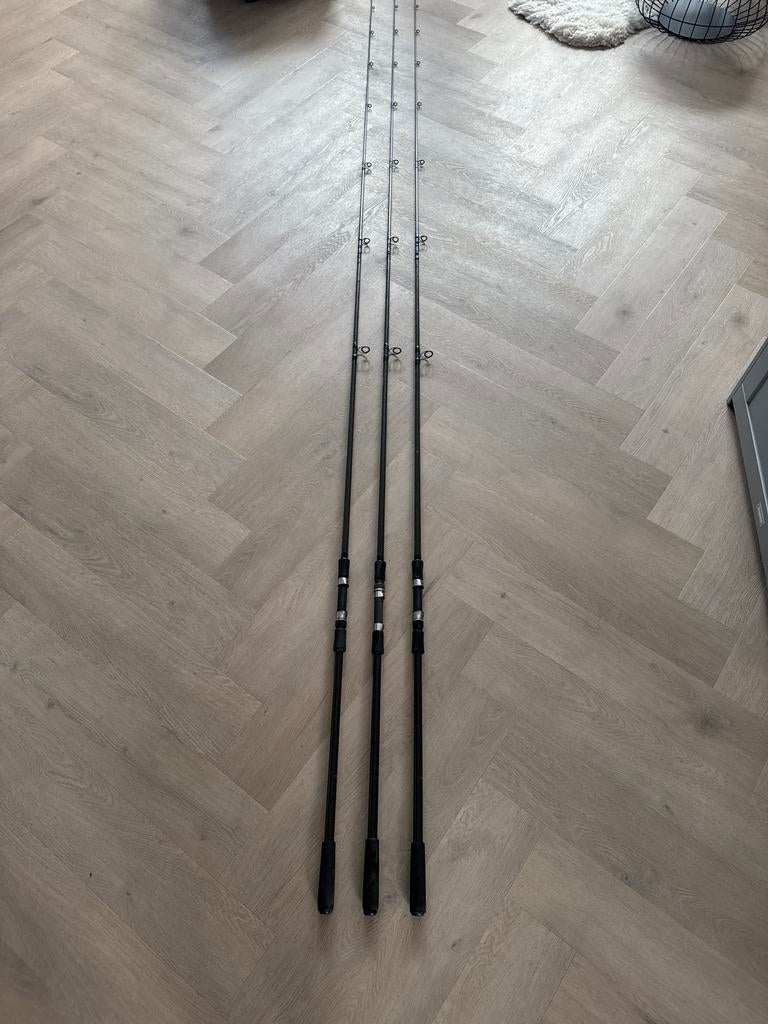 3x Sportex kev carp 2,5 lb 12ft, Ophalen of Verzenden, Gebruikt, Werphengel