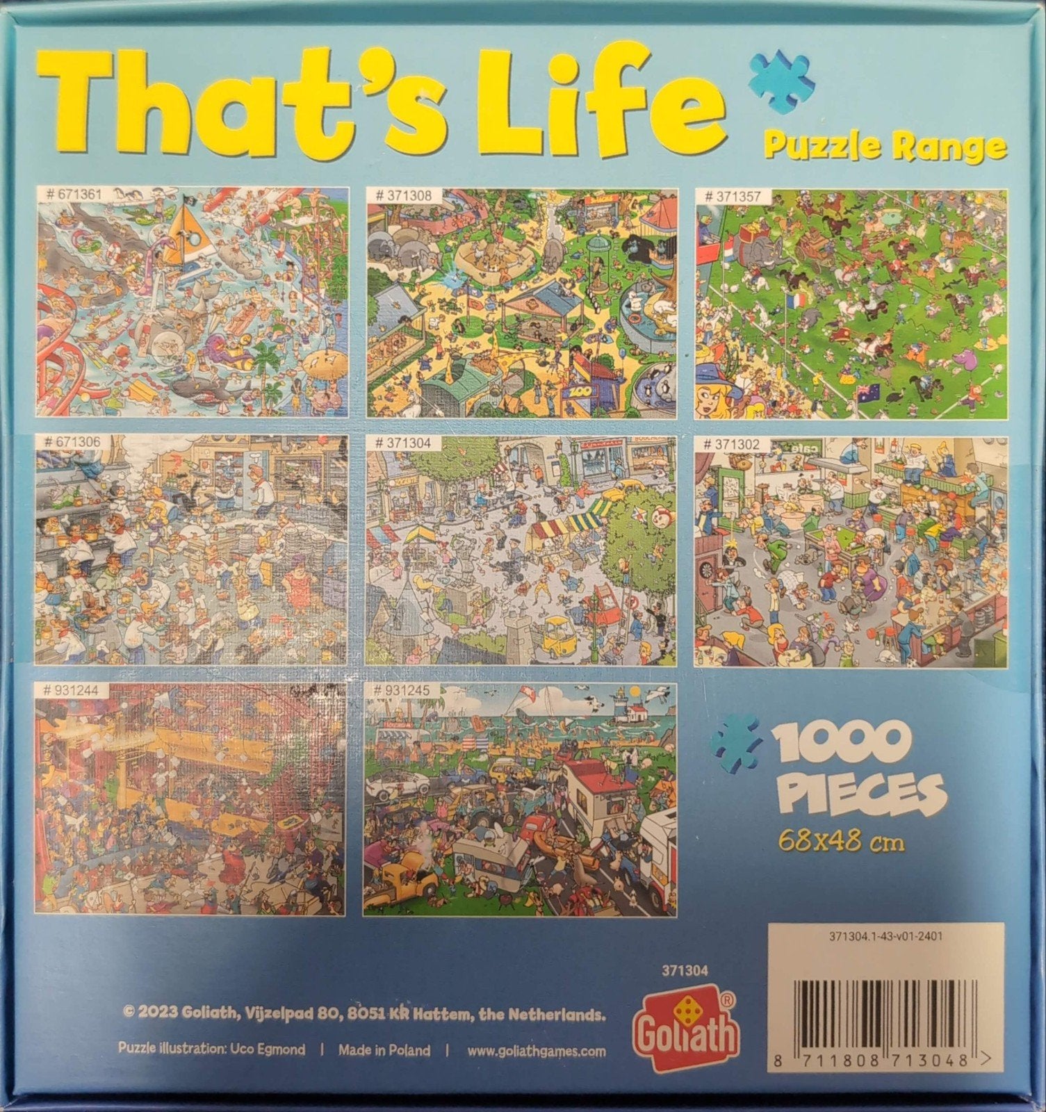 Goliath That's Life Markt 1000 stukjes, Ophalen of Verzenden, 500 t/m 1500 stukjes, Zo goed als nieuw, Legpuzzel