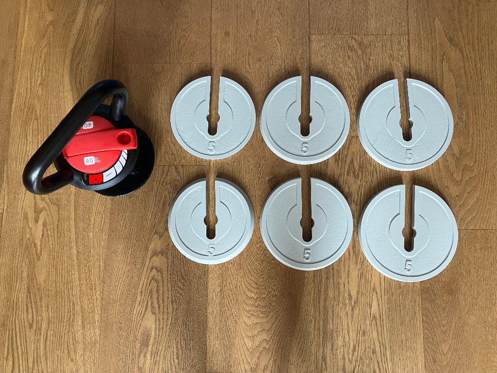 Kettlebell - Verstelbaar gewicht., Sport en Fitness, Fitnessmaterialen, Ophalen, Zo goed als nieuw, Kettlebell