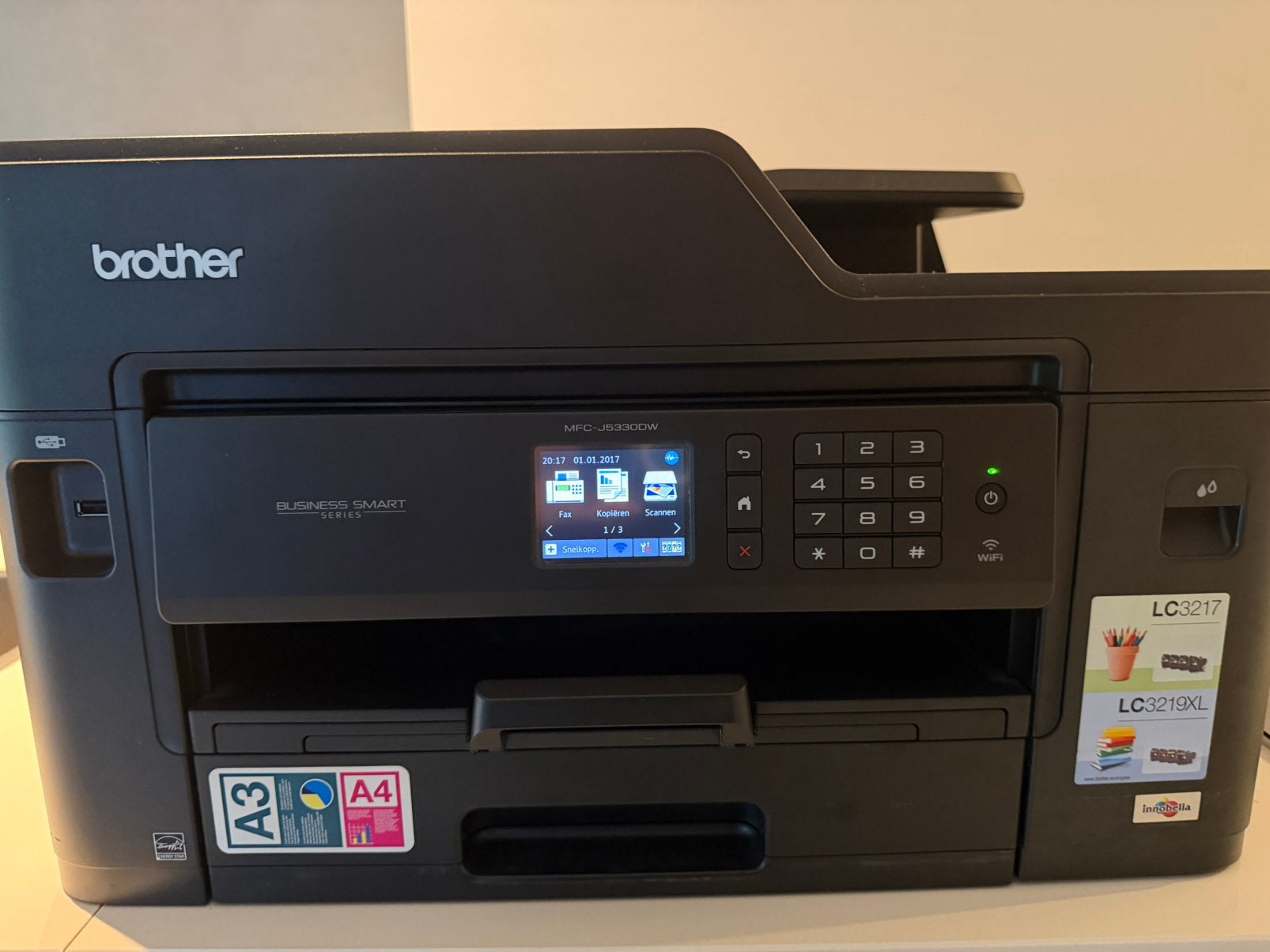 Brother MFC-J5330DW All-in-One Printer (A3 & A4 / Wi-Fi), Computers en Software, Ophalen, Gebruikt, Printer, Inkjetprinter