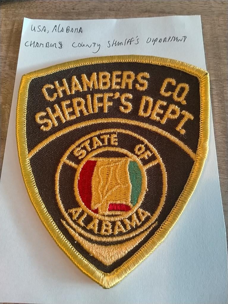 USA , Alabama , Chambers County Sheriff's Department , Patch, Verzenden, Overige soorten, Amerika, Embleem of Badge
