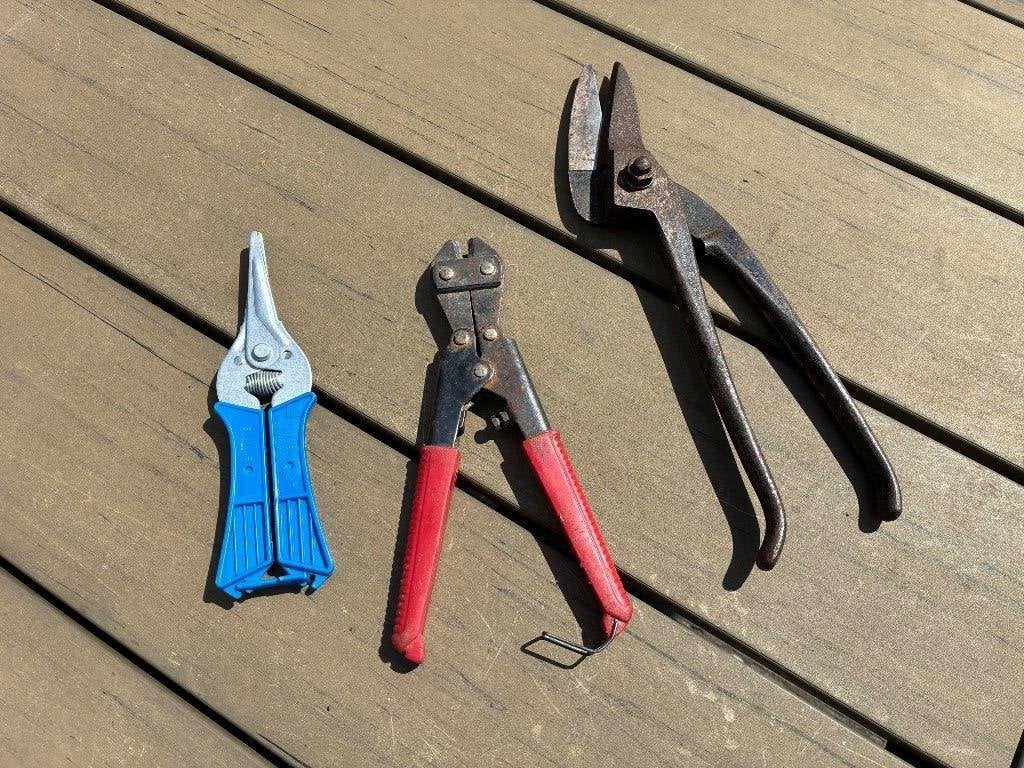 Betonschaar, blikschaar  en ‘tullen’schaar (samen 20 euro), Doe-het-zelf en Verbouw, Ophalen, Gebruikt, Overige typen, Overige merken